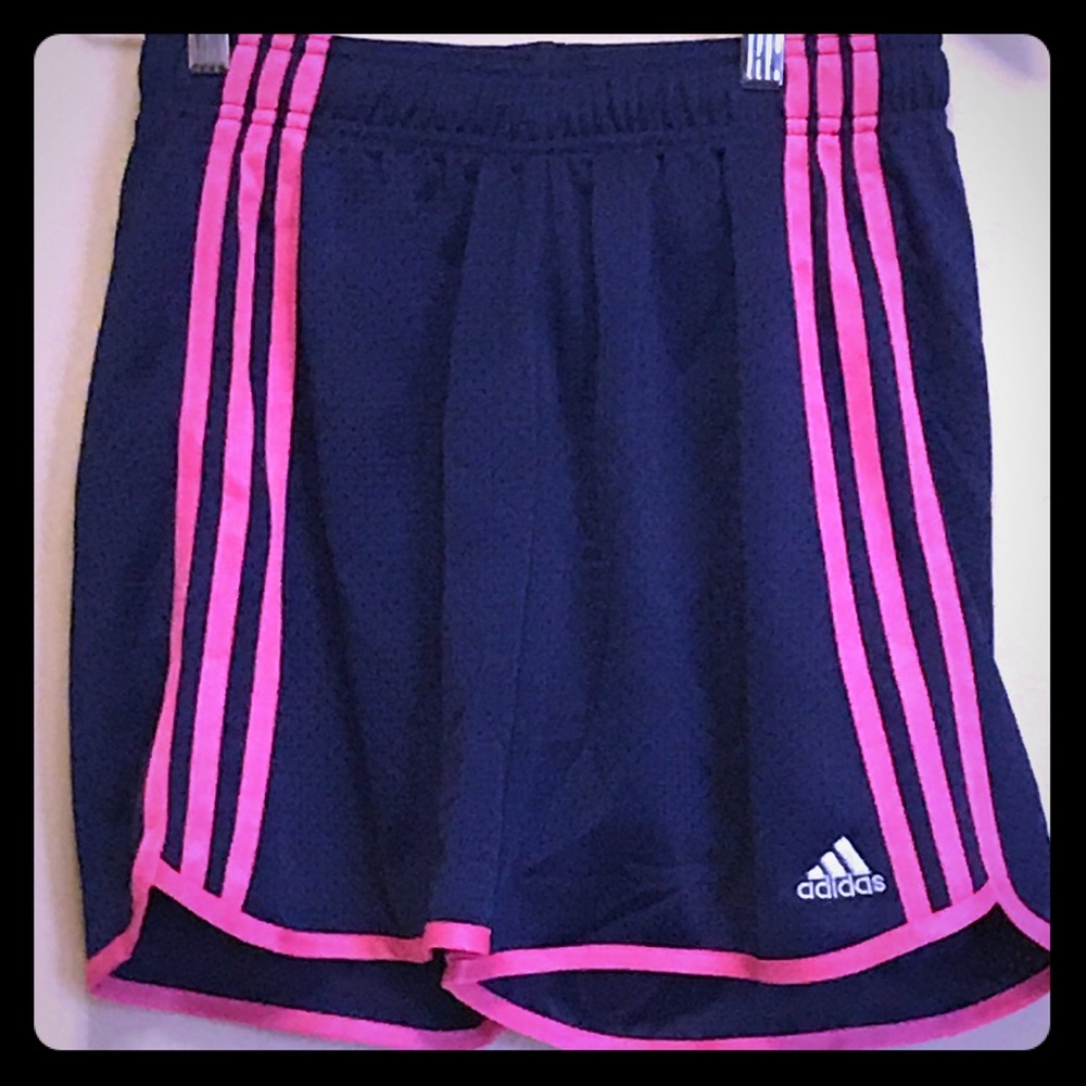 Women’s Nave/Hot Pink adidas running shorts